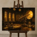 Premium Wall Art Yatay Html Edition – NM3-YLW-SO-H-003 displayed on a studio easel