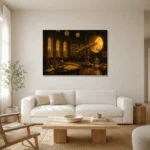 Premium Wall Art Yatay Html Edition – NM3-YLW-SO-H-003 styled in a refined neutral interior