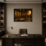 Premium Wall Art Yatay Html Edition – NM3-YLW-SO-H-003 displayed in a contemporary gallery-inspired room