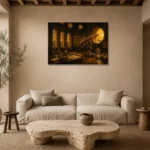 Premium Wall Art Yatay Html Edition – NM3-YLW-SO-H-003 presented in a sophisticated home setting