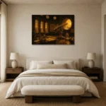 Premium Wall Art Yatay Html Edition – NM3-YLW-SO-H-003 showcased in an elegant minimalist interior