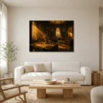 Premium Wall Art Yatay Html Edition – NM3-YLW-SO-H-005 styled in a refined neutral interior