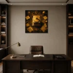 Premium Wall Art Kare Html Edition – NM3-YLW-SO-S-002 displayed in a contemporary gallery-inspired room