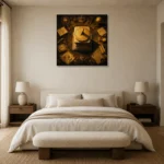 Premium Wall Art Kare Html Edition – NM3-YLW-SO-S-002 showcased in an elegant minimalist interior