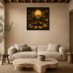 Premium Wall Art Kare Html Edition – NM3-YLW-SO-S-003 presented in a sophisticated home setting