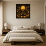 Premium Wall Art Kare Html Edition – NM3-YLW-SO-S-003 showcased in an elegant minimalist interior