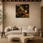 Premium Wall Art Kare Html Edition – NM3-YLW-SO-S-004 presented in a sophisticated home setting