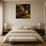 Premium Wall Art Kare Html Edition – NM3-YLW-SO-S-004 showcased in an elegant minimalist interior