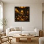 Premium Wall Art Kare Html Edition – NM3-YLW-SO-S-005 styled in a refined neutral interior