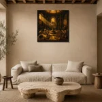 Premium Wall Art Kare Html Edition – NM3-YLW-SO-S-005 presented in a sophisticated home setting