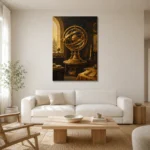 Premium Wall Art Dikey Html Edition – NM3-YLW-SO-V-001 styled in a refined neutral interior