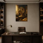 Premium Wall Art Dikey Html Edition – NM3-YLW-SO-V-001 displayed in a contemporary gallery-inspired room