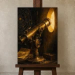 Premium Wall Art Dikey Html Edition – NM3-YLW-SO-V-003 displayed on a studio easel