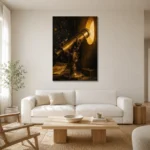 Premium Wall Art Dikey Html Edition – NM3-YLW-SO-V-003 styled in a refined neutral interior