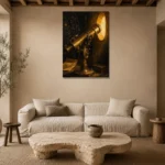 Premium Wall Art Dikey Html Edition – NM3-YLW-SO-V-003 presented in a sophisticated home setting