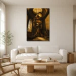 Premium Wall Art Dikey Html Edition – NM3-YLW-SO-V-004 styled in a refined neutral interior