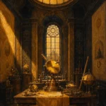 Solar Ascent Table Of Solar Instruments Yellow Study Wall Art