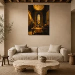 Premium Wall Art Dikey Html Edition – NM3-YLW-SO-V-005 presented in a sophisticated home setting