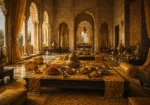 Saffron Salon Low Table Yellow Dining Room Wall Art