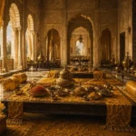 Saffron Salon Low Table Yellow Dining Room Wall Art