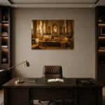 Premium Wall Art Yatay Html Edition – NM3-YLW-ST-H-002 displayed in a contemporary gallery-inspired room