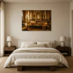 Premium Wall Art Yatay Html Edition – NM3-YLW-ST-H-002 showcased in an elegant minimalist interior