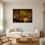 Premium Wall Art Yatay Html Edition – NM3-YLW-ST-H-004 styled in a refined neutral interior
