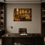 Premium Wall Art Yatay Html Edition – NM3-YLW-ST-H-005 displayed in a contemporary gallery-inspired room