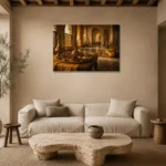 Premium Wall Art Yatay Html Edition – NM3-YLW-ST-H-005 presented in a sophisticated home setting