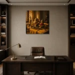 Premium Wall Art Kare Html Edition – NM3-YLW-ST-S-001 displayed in a contemporary gallery-inspired room