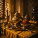 Saffron Emblem Low Table Yellow Dining Room Wall Art