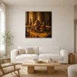 Premium Wall Art Kare Html Edition – NM3-YLW-ST-S-002 styled in a refined neutral interior