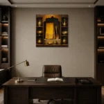 Premium Wall Art Kare Html Edition – NM3-YLW-ST-S-003 displayed in a contemporary gallery-inspired room
