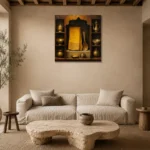 Premium Wall Art Kare Html Edition – NM3-YLW-ST-S-003 presented in a sophisticated home setting