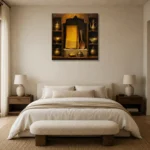Premium Wall Art Kare Html Edition – NM3-YLW-ST-S-003 showcased in an elegant minimalist interior