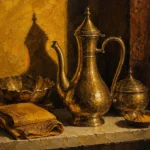 Saffron Study Tall Ewer Casting A Warm Shadow Yellow Breakfast Nook Wall Art