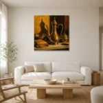 Premium Wall Art Kare Html Edition – NM3-YLW-ST-S-004 styled in a refined neutral interior
