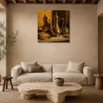 Premium Wall Art Kare Html Edition – NM3-YLW-ST-S-004 presented in a sophisticated home setting