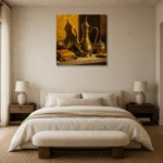 Premium Wall Art Kare Html Edition – NM3-YLW-ST-S-004 showcased in an elegant minimalist interior