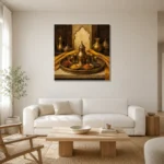 Premium Wall Art Kare Html Edition – NM3-YLW-ST-S-005 styled in a refined neutral interior