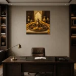 Premium Wall Art Kare Html Edition – NM3-YLW-ST-S-005 displayed in a contemporary gallery-inspired room