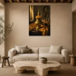 Premium Wall Art Dikey Html Edition – NM3-YLW-ST-V-001 presented in a sophisticated home setting