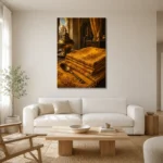 Premium Wall Art Dikey Html Edition – NM3-YLW-ST-V-003 styled in a refined neutral interior