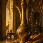 Saffron Portrait Tall Ewer Casting A Warm Shadow Yellow Breakfast Nook Wall Art