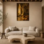 Premium Wall Art Dikey Html Edition – NM3-YLW-ST-V-004 presented in a sophisticated home setting