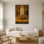 Premium Wall Art Dikey Html Edition – NM3-YLW-ST-V-005 styled in a refined neutral interior