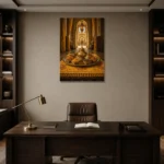 Premium Wall Art Dikey Html Edition – NM3-YLW-ST-V-005 displayed in a contemporary gallery-inspired room