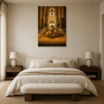 Premium Wall Art Dikey Html Edition – NM3-YLW-ST-V-005 showcased in an elegant minimalist interior