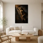 Premium Wall Art Dikey Html Edition – NUDE0826002 styled in a refined neutral interior