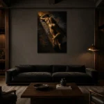 Premium Wall Art Dikey Html Edition – NUDE0826002 shown in a warm modern interior